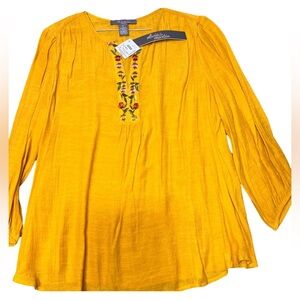 NWT embroidered tunic top. Size XL.   177W